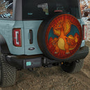 Charizard Pokemon Stained Glass Jeep Car Spare Tire Cover
