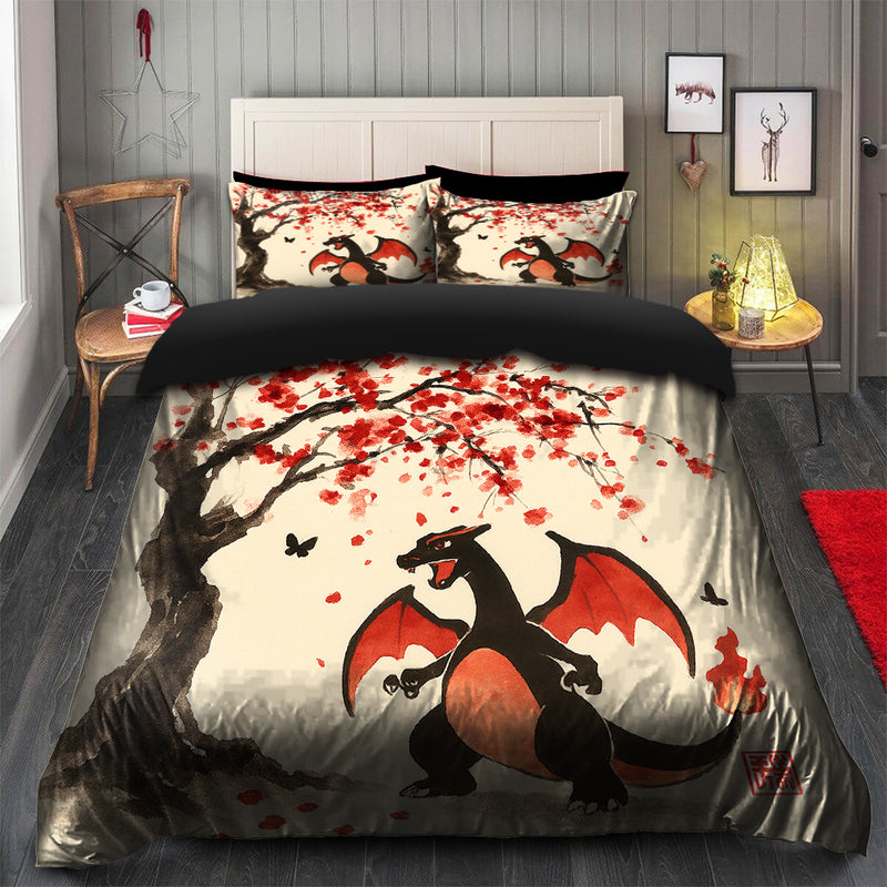 Charizard Japan Ink Style Bedding Set