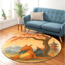 Charizard Pokemon Japan Autumn Round Rug