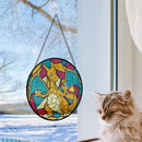 Charizard Pokemon Round Stained Glass Suncatcher