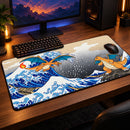 Charizard  x Dragonite Pokemon The Great Wave Desk Mat