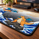 Charizard  x Dragonite Pokemon The Great Wave Desk Mat