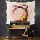 Charmander Pokemon Cherry Blossom Tapestry