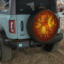 Charmander Pokemon Stained Glass Jeep Car Spare Tire Cover