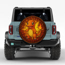Charmander Pokemon Stained Glass Jeep Car Spare Tire Cover