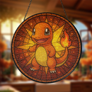 Charmander Pokemon Stained Glass Suncatcher