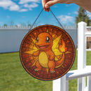 Charmander Pokemon Stained Glass Suncatcher
