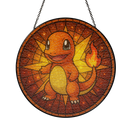 Charmander Pokemon Stained Glass Suncatcher