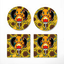 Charmander Pokemon Sunflower Zipper Ceramic Decor Coaster - Gift Idea