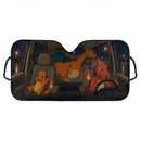 Charmander x Charmeleon x Charizard Pokemon Car Auto Sunshades