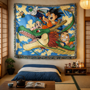 Dragon Ball Z Classic Anime Vintage Retro Woven Throw Blanket