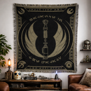 Jedi Lightsaber Blueprint Star Wars Woven Throw Blanket
