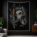 Kyojuro Rengoku Demon Slayer Woven Throw Blanket
