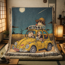 Dragon Ball Road Trip Retro Woven Throw Blanket