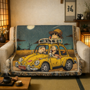 Dragon Ball Road Trip Retro Woven Throw Blanket