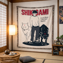Megumi Fushiguro Wolf Jujutsu Kaisen Woven Throw Blanket