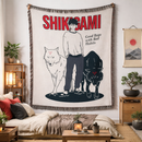 Megumi Fushiguro Wolf Jujutsu Kaisen Woven Throw Blanket