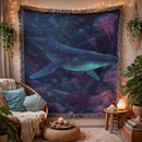 Cosmic Whale Woven Throw Blanket
