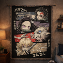 Demon Slayer Anime Woven Throw Blanket