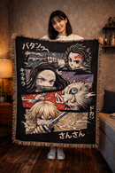 Demon Slayer Anime Woven Throw Blanket