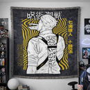 Nanami Jujutsu Kaisen Japanese Typography Woven Throw Blanket