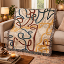 Minimalist Design Art Woven Throw Blanket