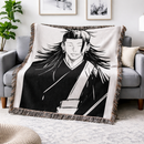 Minimal Manga Geto Jujutsu Kaisen Woven Throw Blanket