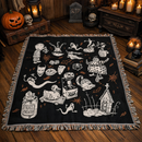Ghost Halloween Nightmare Christmas Woven Throw Blanket