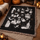 Ghost Halloween Nightmare Christmas Woven Throw Blanket