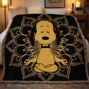 Mandala Yoga Snoopy Woven Throw Blanket