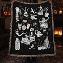 Ghost Halloween Nightmare Christmas Woven Throw Blanket