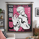 Sukuna Kaisen Japanese Typography Woven Throw Blanket