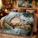 Totoro Ghibli Woven Throw Blanket