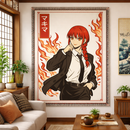 Makima Chainsaw Man Japan Style Woven Throw Blanket