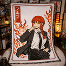 Makima Chainsaw Man Japan Style Woven Throw Blanket