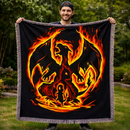 Charizard Evolutions Woven Throw Blanket