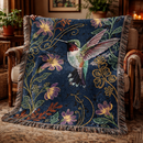 Hummingbird Lovers Bird Woven Throw Blanket