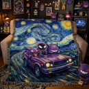 Gengar Haunter Gastly Starry Drive Woven Throw Blanket