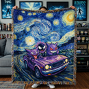 Gengar Haunter Gastly Starry Drive Woven Throw Blanket