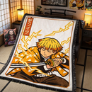 Zenitsu Demon Slayer Japan Style Woven Throw Blanket