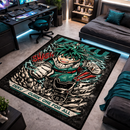 Izuku Midoriya In Anime My Hero Academia Rectangular Area Rug