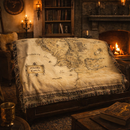 Lord Of The Rings Map Woven Throw Blanket