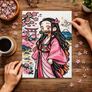 Nezuko Demon Slayer Cherry Blossom Jigsaw Puzzle