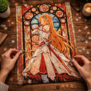 Asuna Yuuki Sword Art Online Stained Glass Jigsaw Puzzle