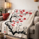 Little Forest Spirits Ghibli Japan Woven Throw Blanket