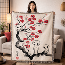 Little Forest Spirits Ghibli Japan Woven Throw Blanket