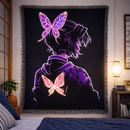 Shinobu Neon Demon Slayer Woven Throw Blanket