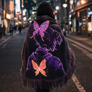 Shinobu Neon Demon Slayer Woven Throw Blanket