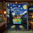 Starry Night Scooby Doo Woven Throw Blanket