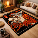 Akaza Demon Slayer Japan Rectangular Area Rug